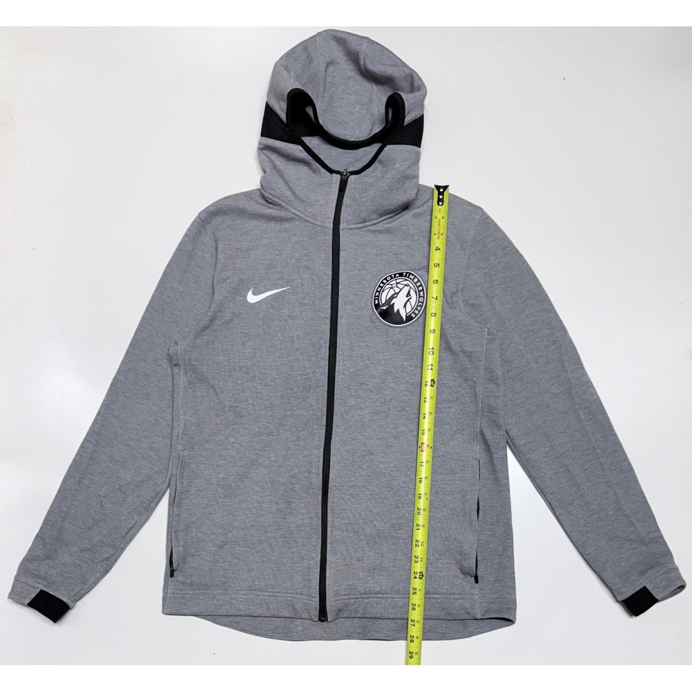 Nike NBA Minnesota Timberwolves Showtime Full Zip Hoodie Grey Mens L Dri-FIT
